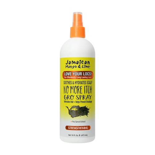 Jamaican Mango & Lime No More Itch Spray – Soothing Scalp Regular Relief for Locs, Braids, Twists...