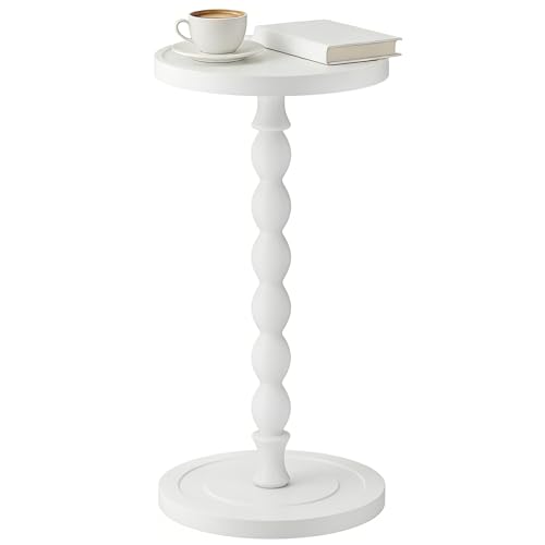 iFaveorr Small Side Table, Rubberwood‌ Drink Table for Small Spaces,