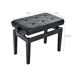 KOIAMVZW Tabouret de Piano en Similicuir, Banc de Piano en Bois Noir, Hauteur réglable, Coussin Doux rembourré avec Cadre en Bois Massif, Robuste et Durable, Convient pour Une Seule Personne - Les Beatles, Paul McCartney, John Lennon, RIngo Starr, George Harrison KOIAMVZW Tabouret de Piano en Similicuir, Banc de Piano en Bois Noir, Hauteur réglable, Coussin Doux rembourré avec Cadre en Bois Massif, Robuste et Durable, Convient pour Une Seule Personne – Image 2