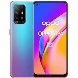 OPPO A94 5G、スマートフォン 128GB、8GB RAM、デュアル SIM、30W 高速充電、ブルー、ES バージョン