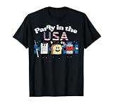 4th July Nurse Party USA Ativan Scrub Top Patriot Women Men T-Shirt