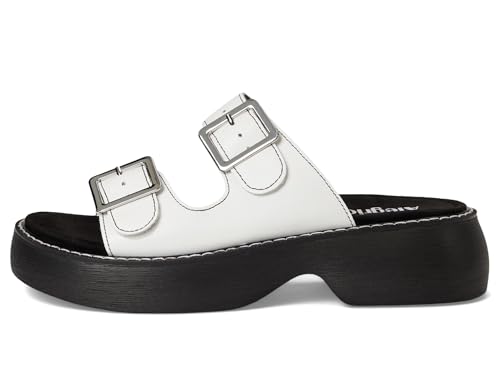 Alegria Women Iza Platform Buckle Leather Double Strap Slide4