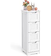 Xbro Badkamerkast met 4 laden, slanke kast voor badkamer, keuken, woonkamer en hal, K...