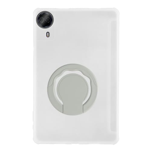 Funda Teclast T60 Pro 12.0 2025 antigolpes con soporte de agarre y anillo color blanco