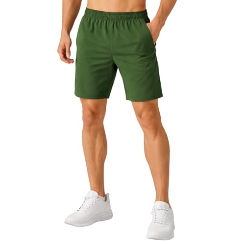 Image of NINQ Workout Half Pant for Man | Gym Shorts for Men with Drawstring Waist & 2 Zipper Pockets | Stylish Lightweight Shorts Pant for Men Sports