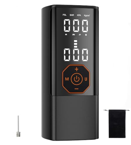 Tire Inflator Portable Air Compressor Cordless Air Pump for Car 180PSI | 3X Faster Inflation, Auto Shutoff, Digital Dual Display, ±1 PSI Accuracy, LED Light, USB-C Rechargeable, Power Bank