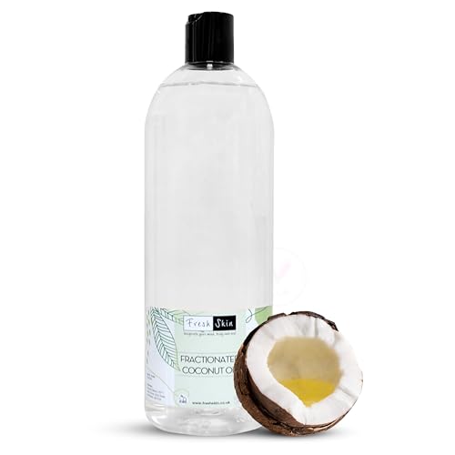 Freshskin Beauty LTD | Fractionated Coconut 1 Litre - Pure Natural Cruelty Free Vegan - Moisturising & Hydrating - Ideal for Aromatherapy Massage and DIY Beauty Recipes (1000ml)