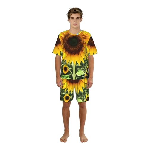 Pyjama homme tournesol jaune pour en finir avec les nuits inconfortables