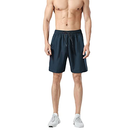 Kit 3 Short Masculina Bermuda Lisa de Academia e Corrida - Preto/Azul/Verde/GG