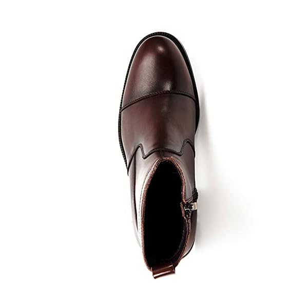 Arkbird Mens Chelsea Dress Boots with Side Zipper, Genuine Leather Classic Fashion Slip-on Ankle Dress Boots for Men