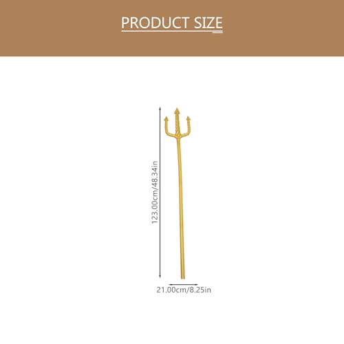 TOVINANNA Devil Trident Prop, Golden Demon Trident Costume Prop Detachable Devil Fork for Halloween Parties Cosplay Events and Themed Gatherings Lightweight and Easy to Carry Halloween Fork Ornament by TOVINANNA - Used condition - Image 3