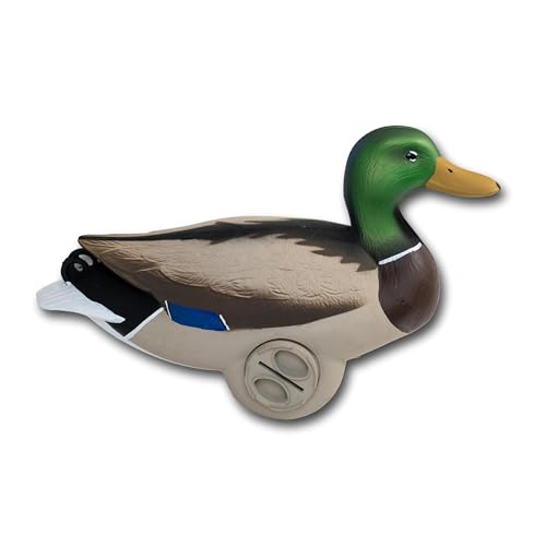 Jahpoo Outdoors Flyway Deputy Mallard Drake Motion Duck Decoy | Full-Body Design, Remote Control, Water-Rippling Action, Up to 4.5-Hour Runtime for Waterfowl Hunting