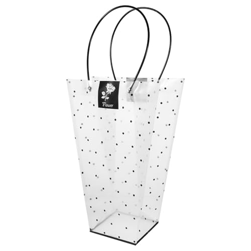 Emballage transparent pour bouquets avec anse sac de transport fleurs