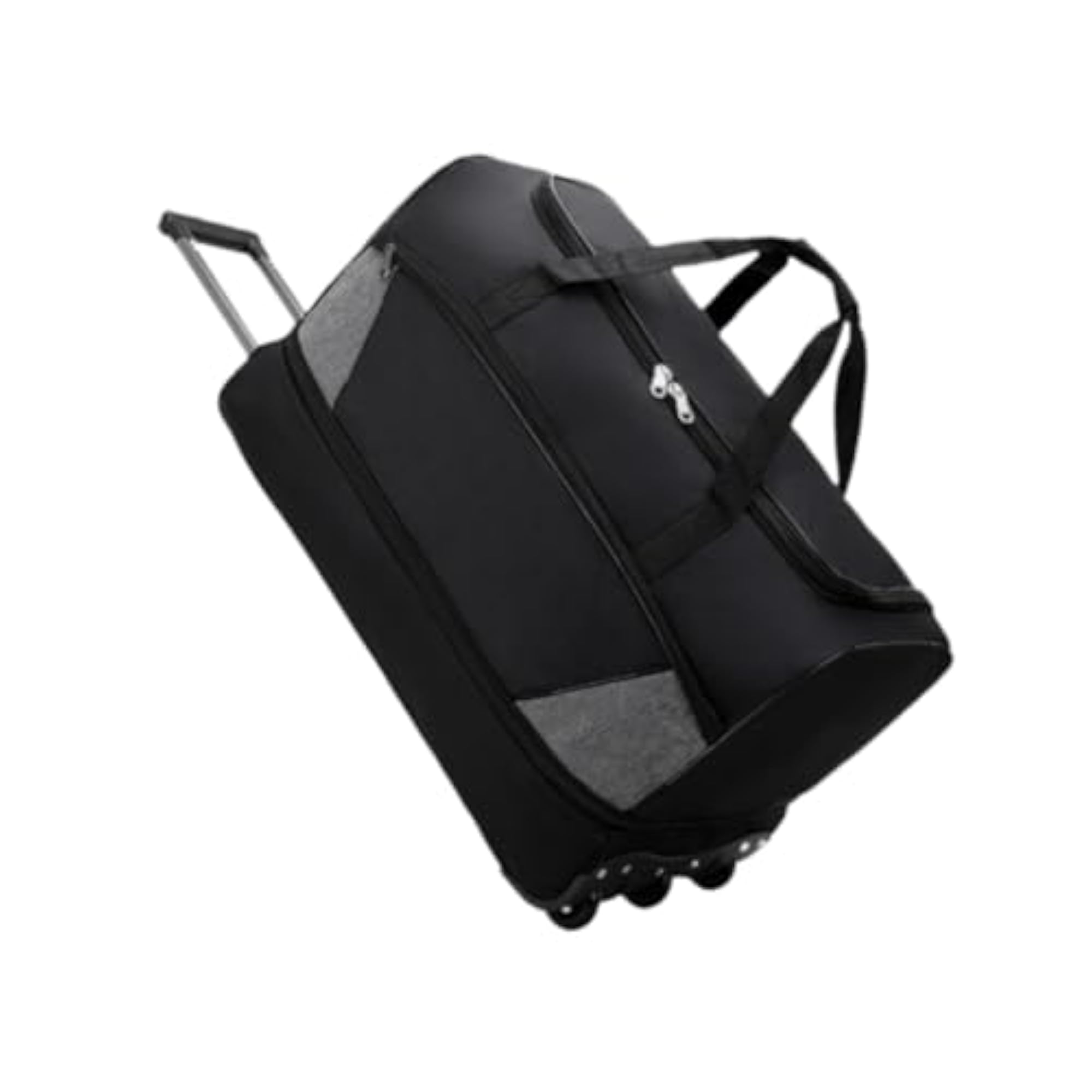Wheeled Duffel Bag Handbag for Picnic, Large Capacity, Black