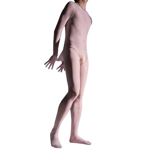HTRUIYA bodystocking masculin collant brillant haute élasticité