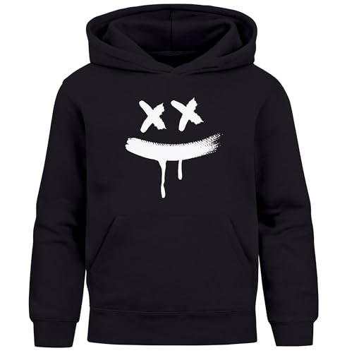 MoonWorks® Kinder Hoodie Jungen Mädchen Smile Print Aufdruck Kapuzenpulli...
