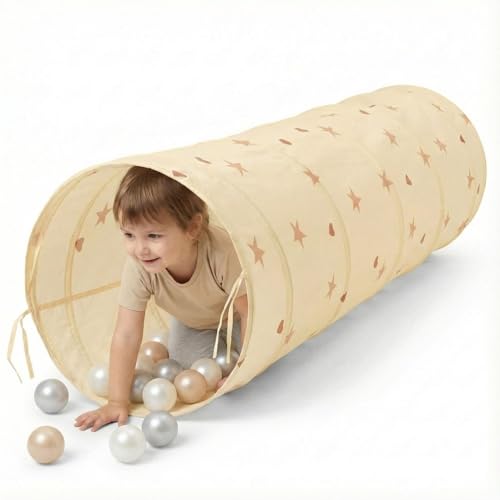 Tunnel pour enfants 180x46cm Selonis avec 100 balles de jeu pop-up