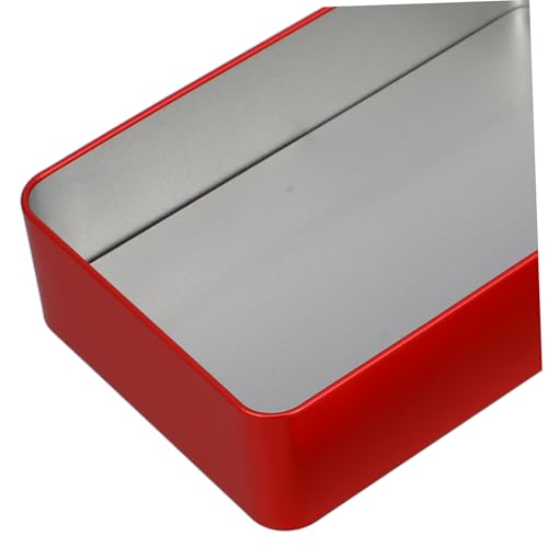 Cajas de hojalata rectangulares rojas PRETYZOOM para proteger objetos del polvo 7