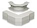 Hubbell Wiring Device-KELLEMS PVC External Elbow Base and Cover for Use with LAN-Trak Raceway, White