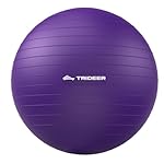Trideer Exercise Ball for Yoga, Pilates & Fitness – Stability Ball Equipment for Home Gym & Office Chair, Core & Balance Training Accessories, Physical Therapy Equipment, Quick Pump Included, 5 Sizes