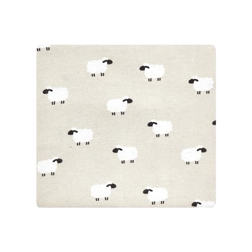 Image of Hudson Baby Unisex Baby Cotton Flannel Receiving Blankets, Taupe Sheep, One Size