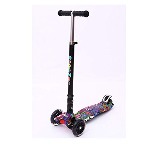 Best Bargain Children's Scooter Graffiti Big Three-Wheeled Reinforced Nylon Pedal Super Elastic Mute...