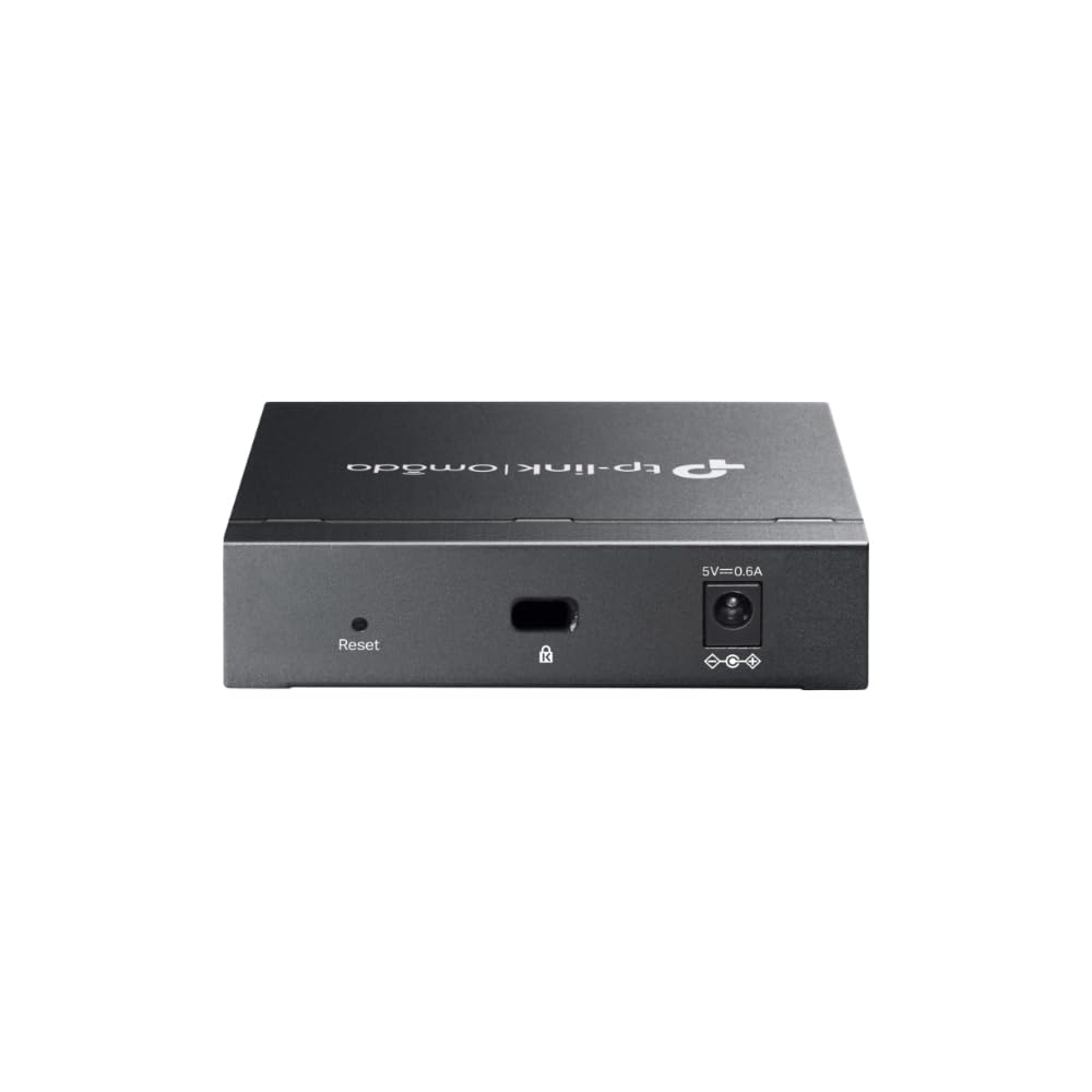 TP-link Omada ES205G - Switch splitter Gigabit RJ45 a 5 porte, facile da gestire, plug and play, senza ventola, custodia in metallo, montaggio a parete o da scrivania