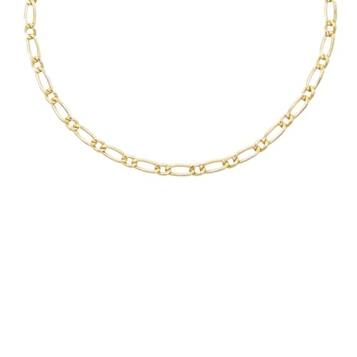 Collier/Chaîne Maille Figaro Alternée 1+1 - Or Jaune Véritable - Homme Cover