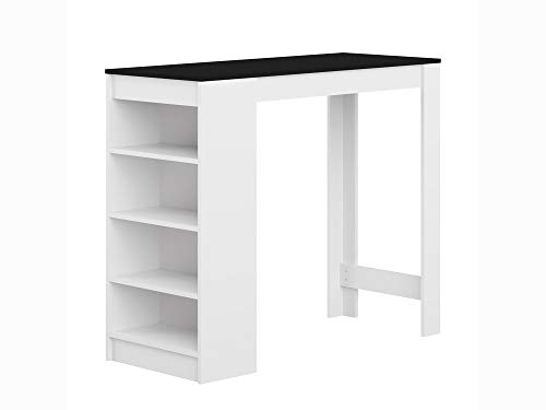Symbiosis Aravis Meuble Bar Blanc et Noir 115x50x102,7 cm