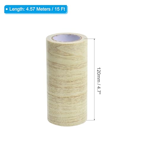 Image of PATIKIL Wood Grain Repair Tape 4.7 inch X15', Self Adhesive Realistic Textured Repair Tape Patch for Floor Door Table Cabinets Desk, Grey Oak