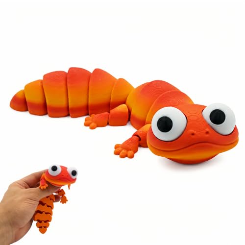 Xonery 3D Printed Funny Lizard Figure, Cute Articulated Gecko Desk Buddy