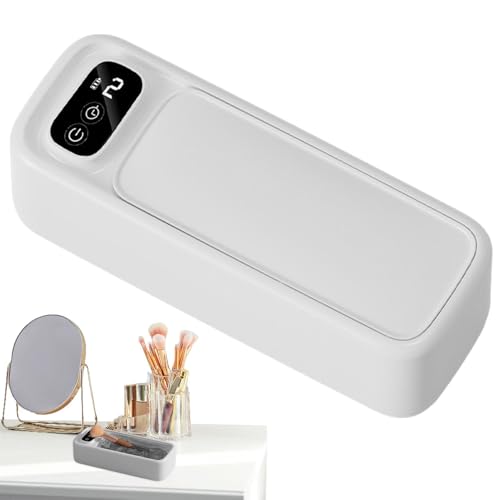 Ultrasonic Cleaner - Ultrasonic Cleaning Machine Small Glasses Cleaner Multiple Digital Display Modes for Toothbrushes, Glasses, Jewelry, Heads White