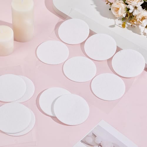 Image of GORGECRAFT 24Pcs Monotub Adhesive Filter Disks 75mm Diameter Cotton Filter Patches Stickers 2mm Thick Round Wide Mouth Mason Jar Lids Pads Replacements for Mushroom Cultivation Growing Accessories