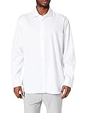 Seidensticker Herren Shaped Fit Langarm Twill Hemd, Weiß (Weiß 01), (Herstellergröße: 45)
