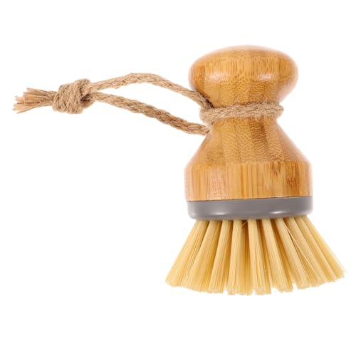 ULTECHNOVO Cepillo de Cocina de Madera Sólido con Cabezal Redondo Resistente y Multifuncional para Limpiar Ollas Sartenes y Verduras Cepillo Duradero para Uso Diario