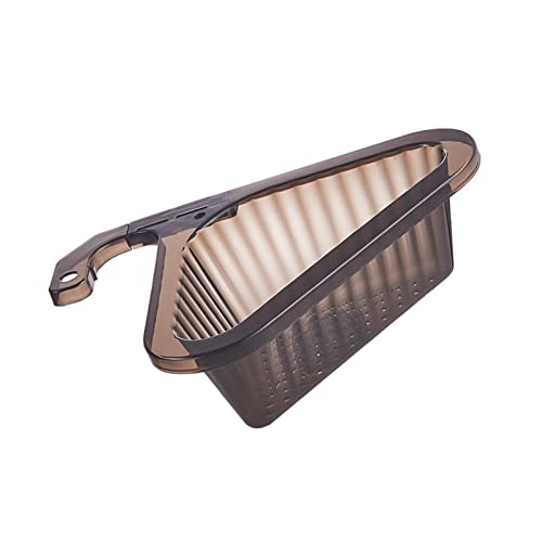 Demsyeq Filtro triangular para fregadero de cocina, cesta de drenaje de para fregadero de cocina, estante de drenaje triangular de polipropileno, cesta de drenaje estable retráctil para filtro
