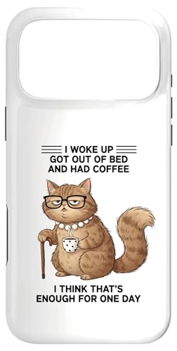 ���X I Woke Up Got Out Of Bed And Had Coffee �f�U�C�� �X�}�z�P�[�X iPhone 17 Pro Max �p