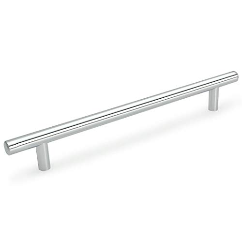 10 Pack - Cosmas 305-320CH Polished Chrome Euro Style Cabinet Hardware Bar Handle Pull - 12-5/8