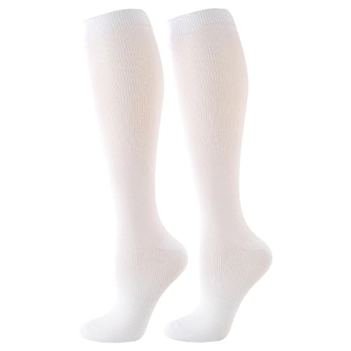 Calcetines compresión para hombre 2 pares de calcetines de compresión for venas varicosas aptos for golf, rugby, correr, senderismo, deportes antifatiga, conducción, viajes, vuelos, calcetines for muj