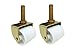 Shepherd Hardware 9535 2-1/8-Inch White Bed Rollers with Stem and Socket, 2-Pack
