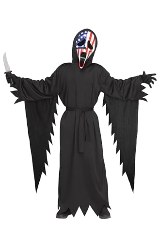 Fantôme patriotique enfant taille L ample pour masquer les vêtements chauds