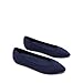DREAM PAIRS Women's Knit Dress Pointed Toe Flats Ballet Comfort Soft Slip On Casual Flat Shoes for Work Office Business,Size 10,Navy