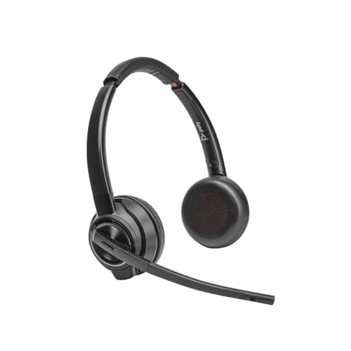 Casque Poly Savi 8420 Noir pour Éliminer les Bruits de Fond en Open Space