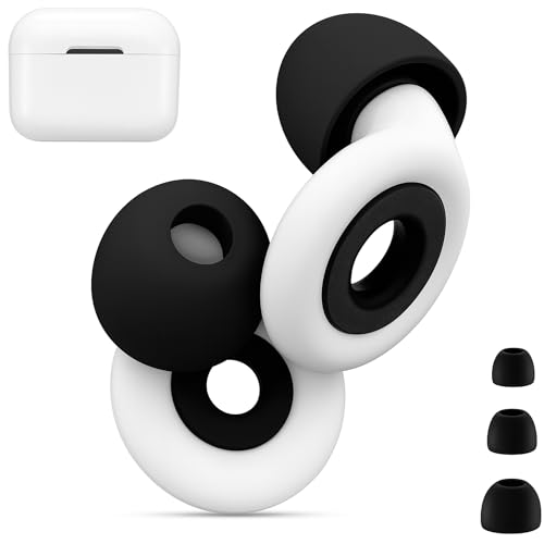 KOOTEC® Tappi orecchie rumore dormire in silicone | Tappi orecchie cancellazione del rumore SNR 28dB | Tappi per dormire, studiare, lavorare, leggere, nuotare. (bianco/nero)