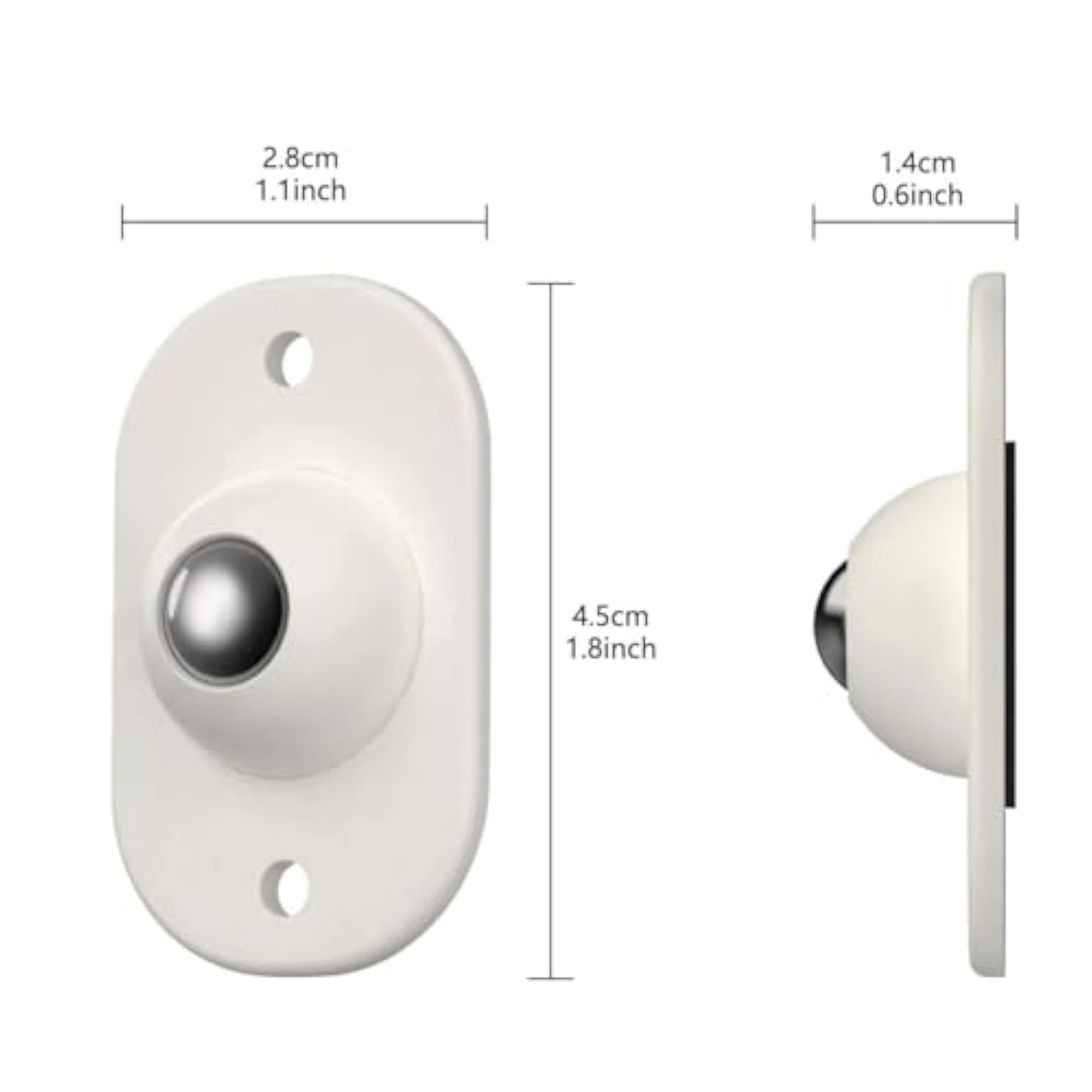 Universal Single Ball Bearing Swivel Casters for Decorative Boxes