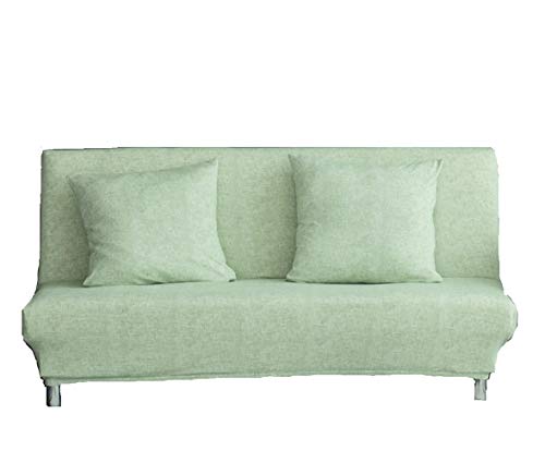 Laikor ソファーカバー ソファカバー ソファーベッドカバー ストレッチ 伸縮素材 シンプル 防静電 ぴったりフィット ペット 犬 猫 傷 防止 肘なし (グリーン, Lサイズ)