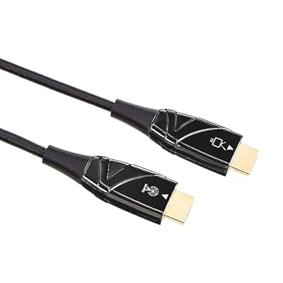 Amazon Basics HDMI Fiber Optic Cable, 18Gbps High-Speed, 4K@60Hz, 2160p, 48-Bit Color, Ethernet Ready, 30 feet, Black