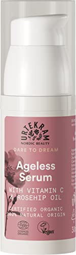 Urtekram Ageless Serum with Vitamin C and Rosehip Oil, Anti Aging Serum for Women, Soft Wild Rose, Dare to Dream, Natural
