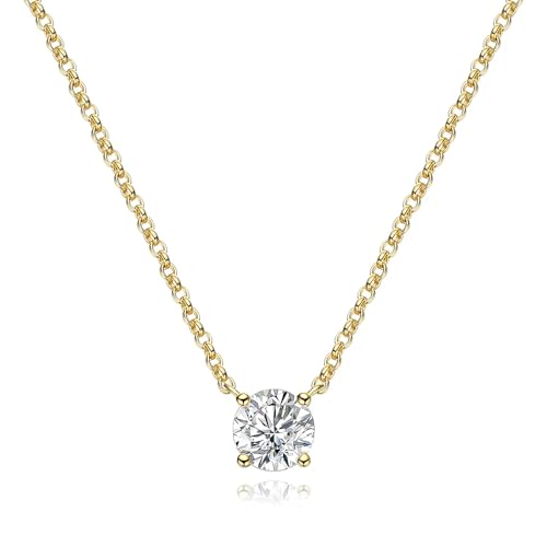 Image of Women's Silver Plated Zirconia Pendant Necklace With Cable Chain, Pendant Necklace, Zircon Pendant, Cubic Zirconia Necklace, Stylish Chain Necklace, Special Gifts, O Chain Necklace(Silver)