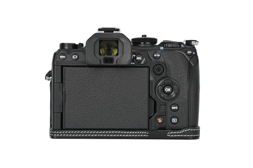 Funda media de cuero PU para cámara Olympus OM-1 miniatura 2